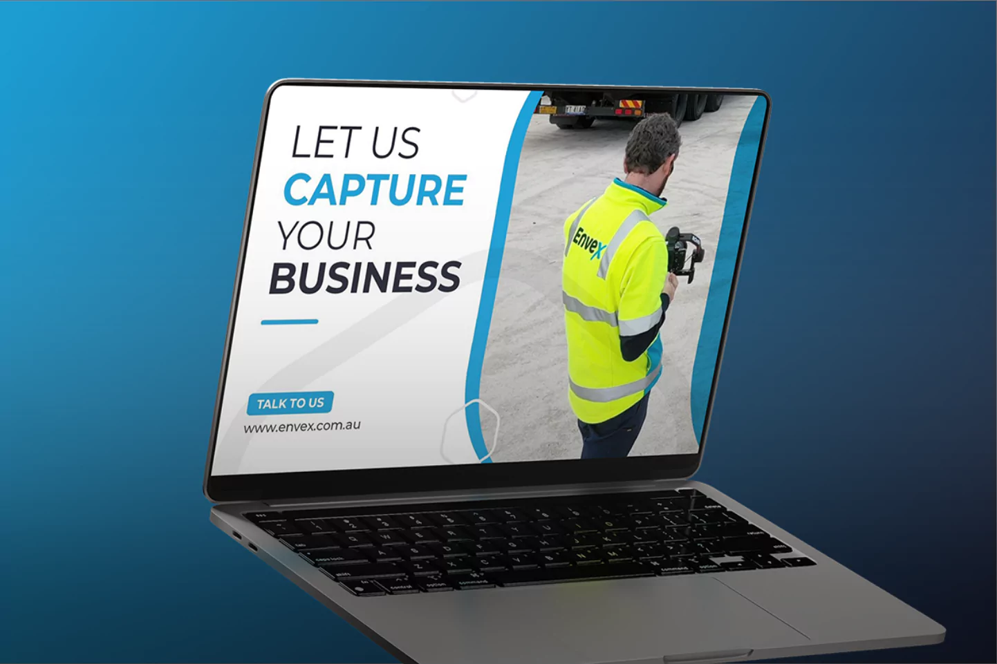 A laptop with website showing on the screen